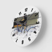 Steppin' It – スタントスクーターライダーラウンドクロック ラウンド壁時計 (傾斜)