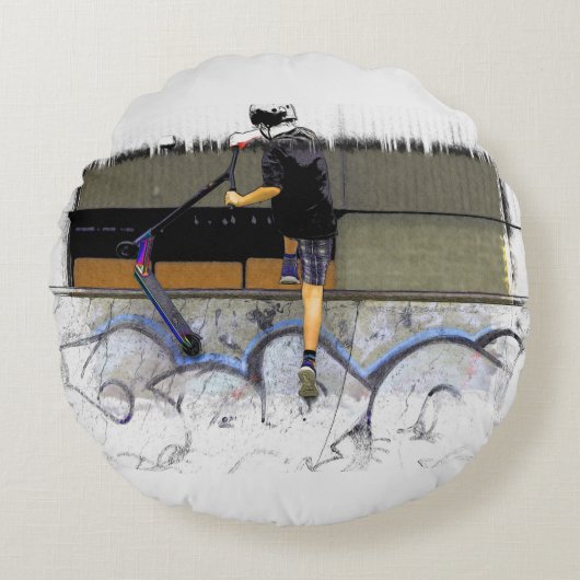 Steppin' It – スタントスクーターライダー ラウンドクッション (正面)