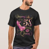 Stepping Into My 58th Birthday Like Queen 58 Years Tシャツ (正面)