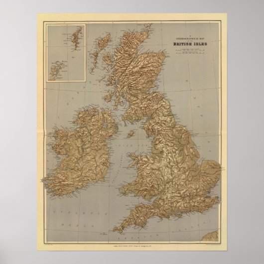Stereographical map, British Isles ポスター (正面)