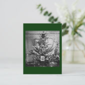 Stereoviewのクリスマスツリーのビクトリアンな19世紀のヴィンテージ シーズンポストカード (スタンド正面)