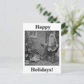 Stereoviewサンタ及び米国旗カリフォルニア1901年 シーズンポストカード (スタンド正面)