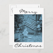Stereoview - Patriotic Christmas circa 1901 シーズンポストカード (正面/裏面)