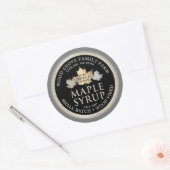 Sterling Label Small Batch Maple Syrup Gold Leaf ラウンドシール (封筒)