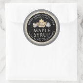 Sterling Label Small Batch Maple Syrup Gold Leaf ラウンドシール (バッグ)