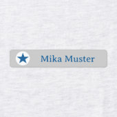 Stern - grau blau - 96 schmale Kinder  ラベル (デザイン1)