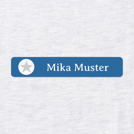 Stern - grau blau - 96 schmale Kinder ラベル (デザイン2)