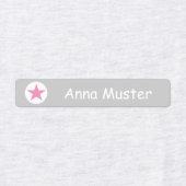 Stern - grau rosa - 96 schmale Kinder  ラベル (デザイン1)