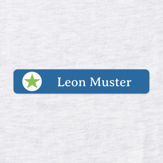 Stern - grün blau - 96 schmale Kinder  ラベル (デザイン2)