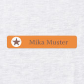 Stern - orange braun - 96 schmale Kinder ラベル (デザイン1)