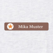 Stern - orange braun - 96 schmale Kinder  ラベル (デザイン2)