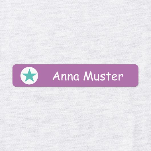 Stern - türkis lila - 96 schmale Kinder  ラベル (デザイン2)