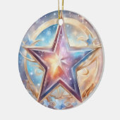 Sternen wasserfarben pastell Gemälde セラミックオーナメント (左)