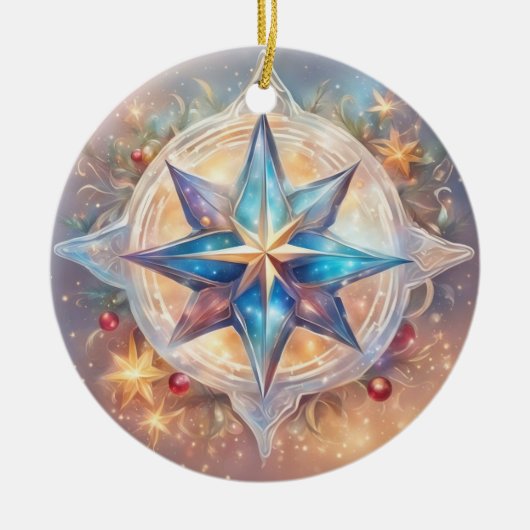 Sternen wasserfarben pastell Gemälde セラミックオーナメント (正面)