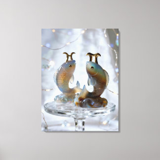 Sternzeichen Fische Glasskulpturen キャンバスプリント