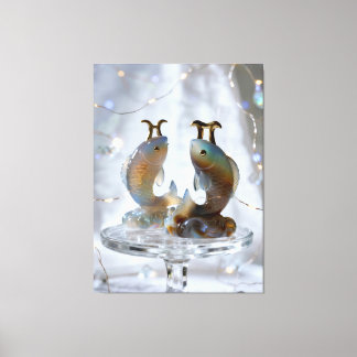 Sternzeichen Fische Glasskulpturen キャンバスプリント
