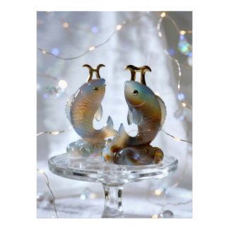 Sternzeichen Fische Glasskulpturen フォトプリント