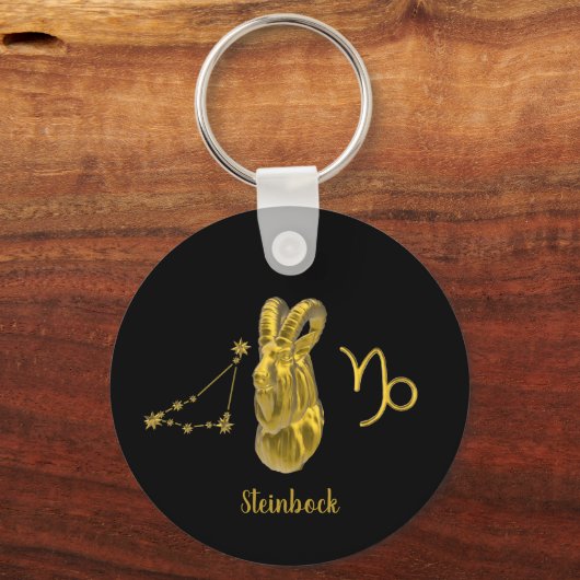 Sternzeichen Steinbock, gold -  キーホルダー (裏面)