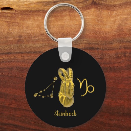 Sternzeichen Steinbock, gold - キーホルダー (正面)