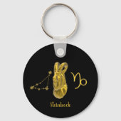 Sternzeichen Steinbock, gold -  キーホルダー (裏面)
