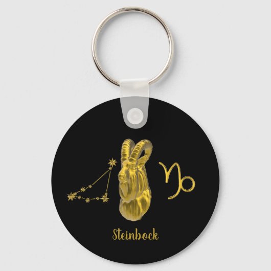 Sternzeichen Steinbock, gold -  キーホルダー (裏面)