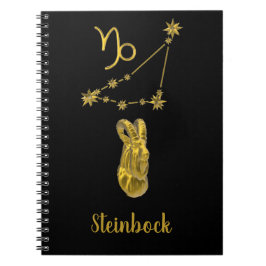 Sternzeichen Steinbock, gold -  ノートブック