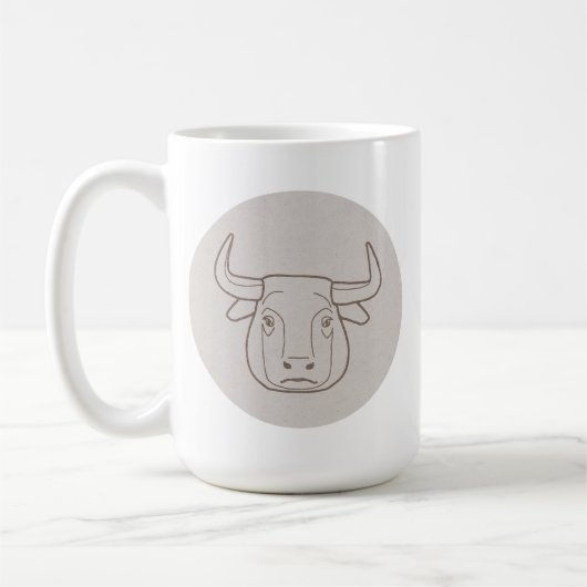 Sternzeichen Stier コーヒーマグカップ (左)