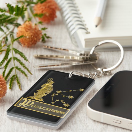 Sternzeichen Wassermann -  キーホルダー (正面右)