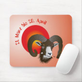 Sternzeichen Widder Mauspad マウスパッド (マウス)