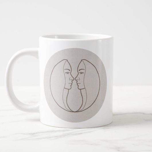 Sternzeichen Zwilling ジャンボコーヒーマグカップ (左)