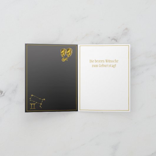 Sternzeichen Zwillinge -  カード (内部)