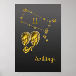 Sternzeichen Zwillinge -  ポスター