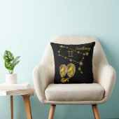 Sternzeichen Zwillinge, gold -  クッション (椅子)