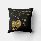 Sternzeichen Zwillinge, gold -  クッション (裏面)
