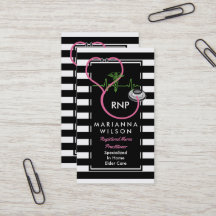 Stethescopeを看護しているBWのストライプでモダンなナース