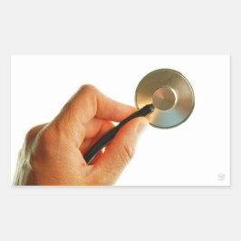 stethoscoop ziekenhuis ziek beter beterschap ziekt 長方形シール