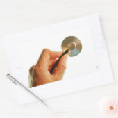 stethoscoop ziekenhuis ziek beter beterschap ziekt 長方形シール (封筒)