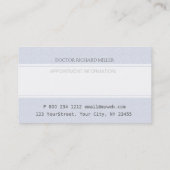 Stethoscopeヘルスケアのアポイントメントの青い博士 予約カード (裏面)