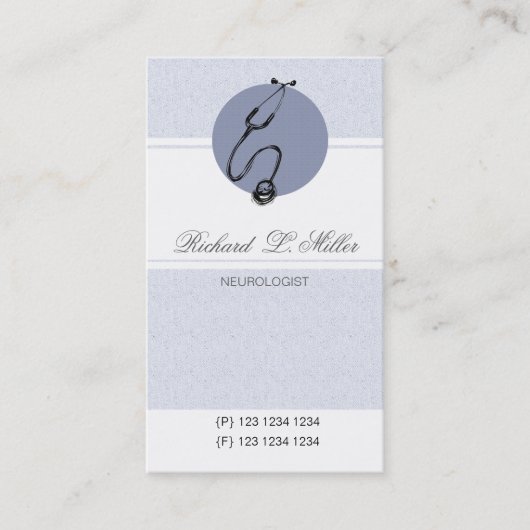 Stethoscopeヘルスケアのアポイントメントの青い博士 予約カード (正面)
