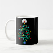 Stethoscope Christmas Tree Registered Doctor Nurse コーヒーマグカップ (左)