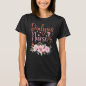 Stethoscope Floral Dialysis Nurse Appreciation Tシャツ (正面)