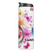 Stethoscope Flowers Butterflies Personalized Tribu タンブラー (回転右)
