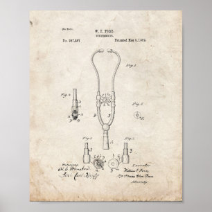 Stethoscope Patent -古い一見博士の ポスター