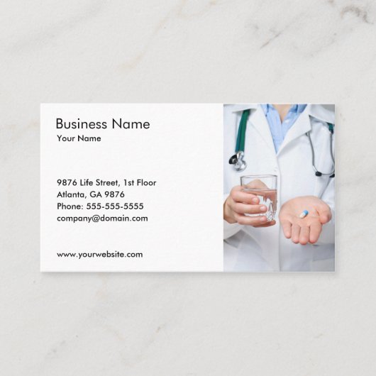 Stethoscope Pills Photo博士 名刺 (正面)