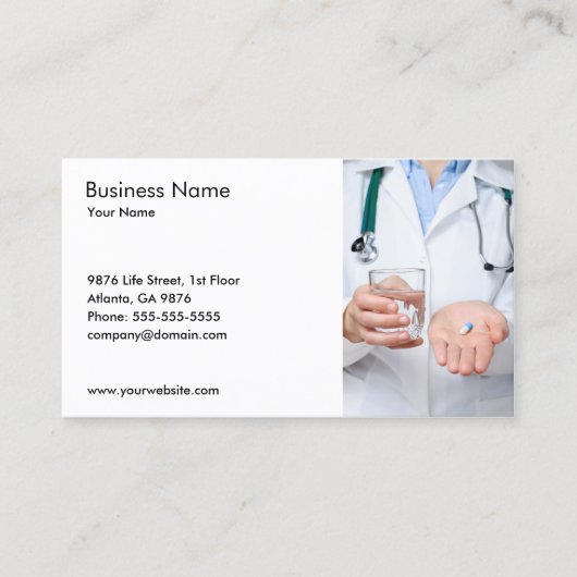 Stethoscope Pills Photo博士 名刺 (正面)