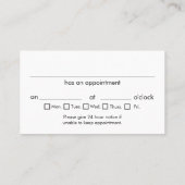 Stethoscope White Appointment博士 名刺 (裏面)