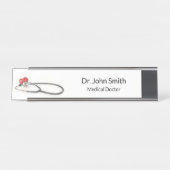 Stethoscope with Heart | Medical Care & Healthcare デスクネームプレート (正面)