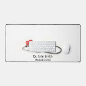 Stethoscope with Heart | Medical Care & Healthcare デスクマット (キーボード&マウス)