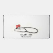 Stethoscope with Heart | Medical Care & Healthcare デスクマット (正面)