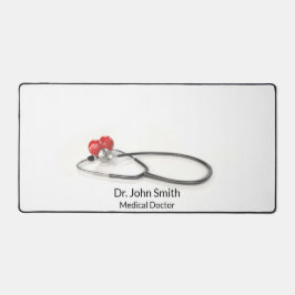 Stethoscope with Heart | Medical Care & Healthcare デスクマット